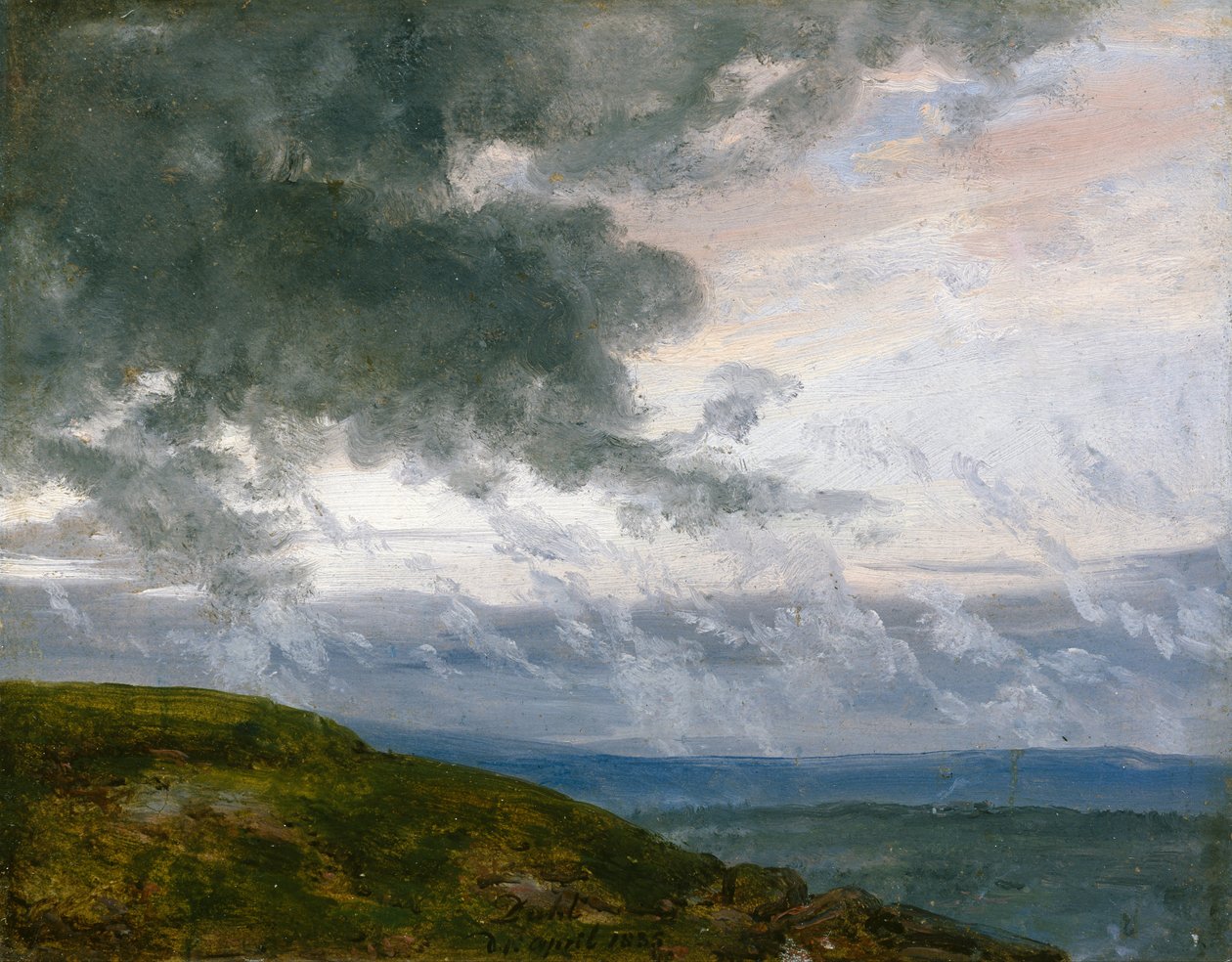 Studie av drivande moln av Johan Christian Dahl