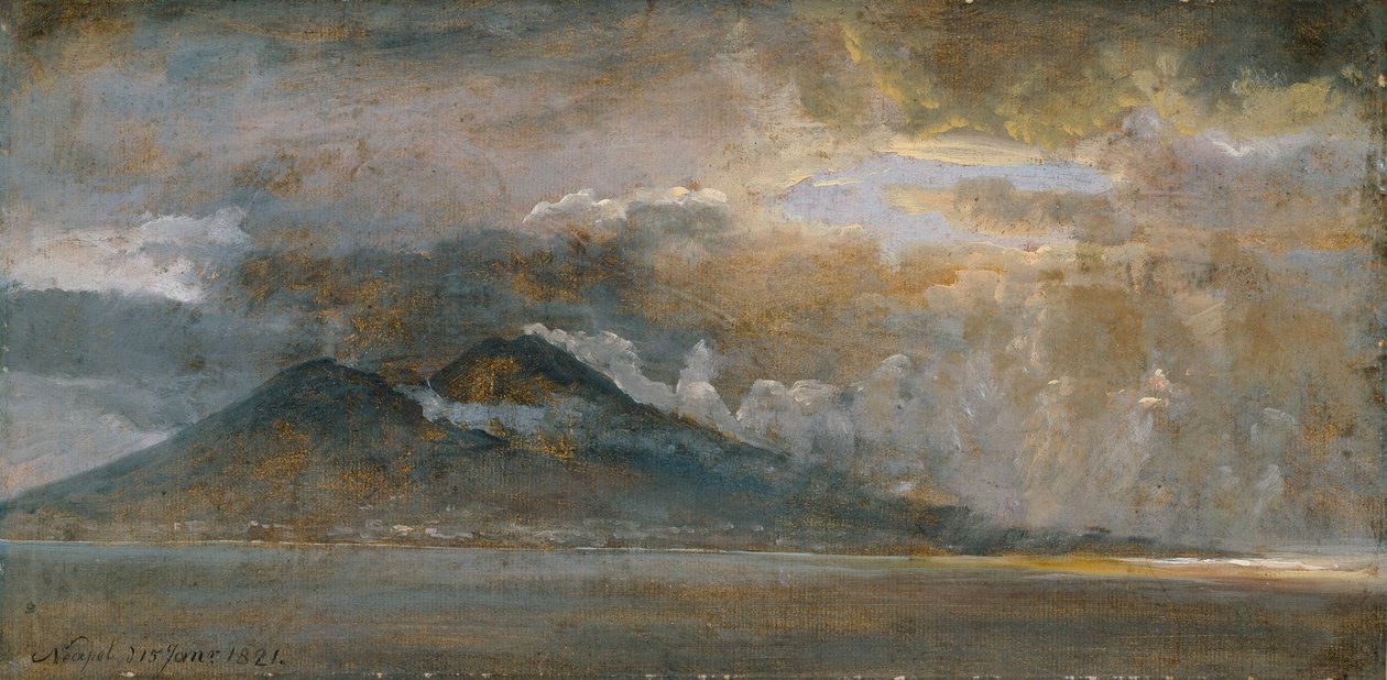 Neapelbukten med Vesuvius av Johan Christian Dahl