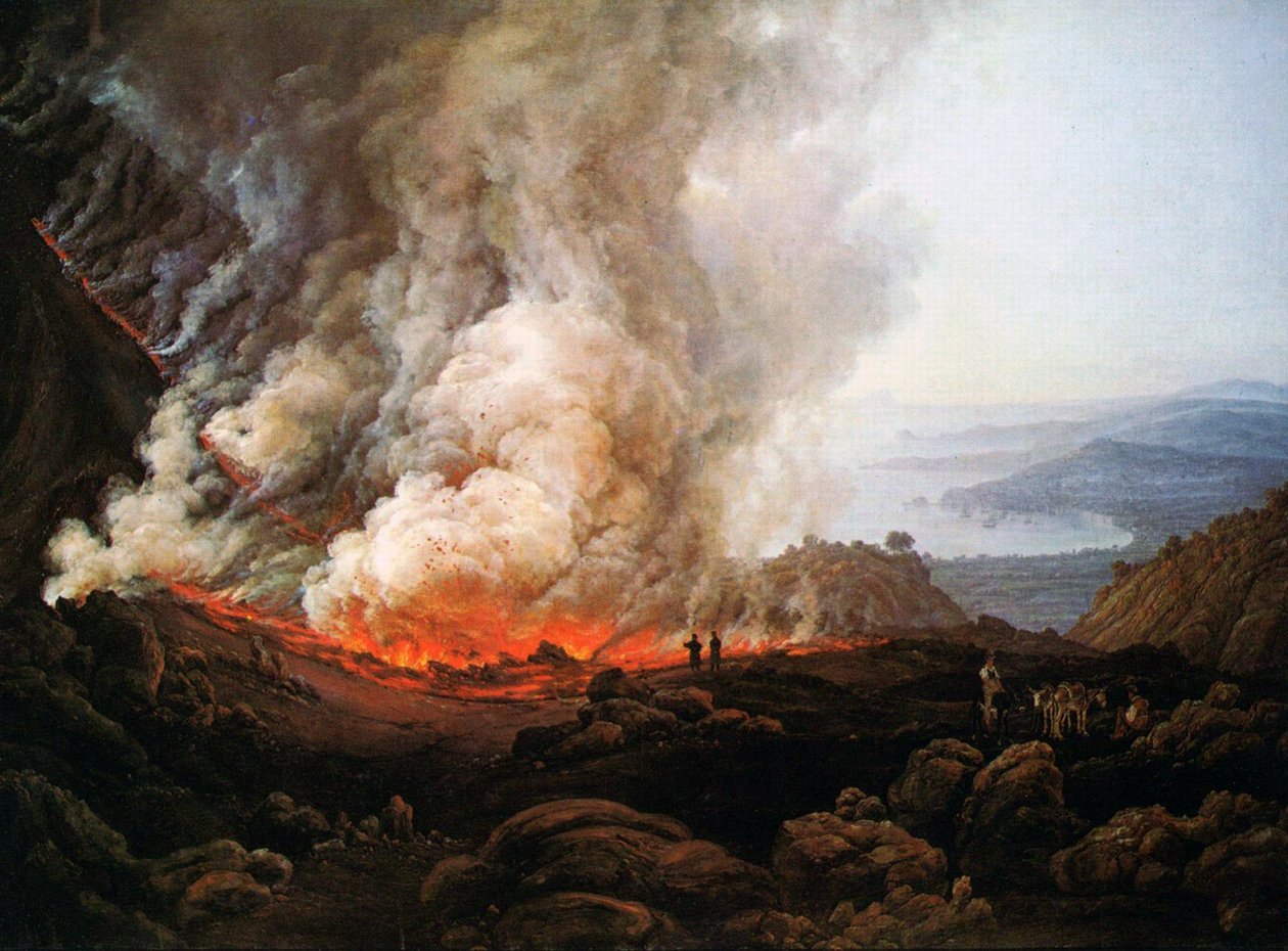 Vesuvius utbrott i december 1820 av Johan Christian Dahl