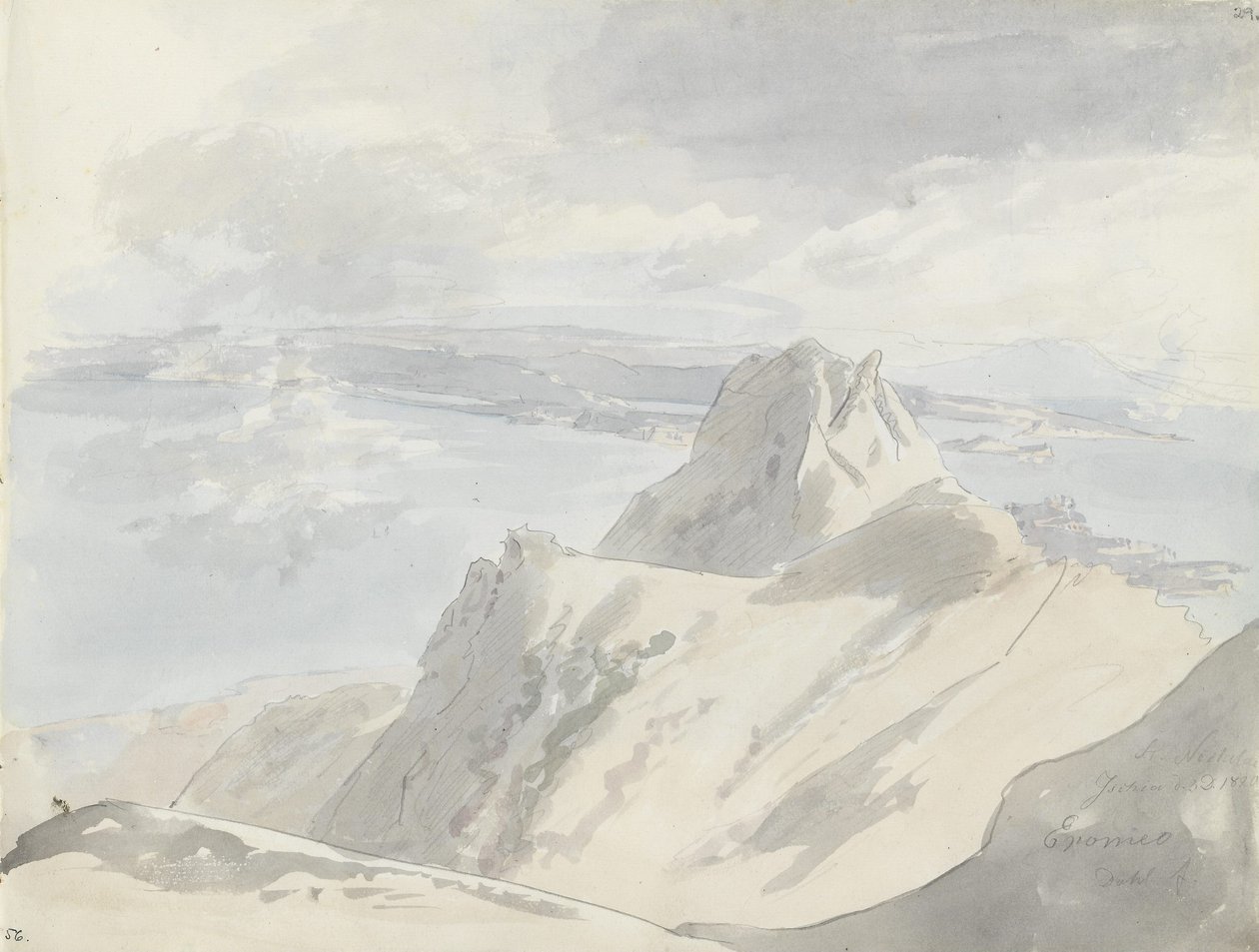 Utsikt över Neapelbukten från Monte Epomeo, Ischia av Johan Christian Dahl