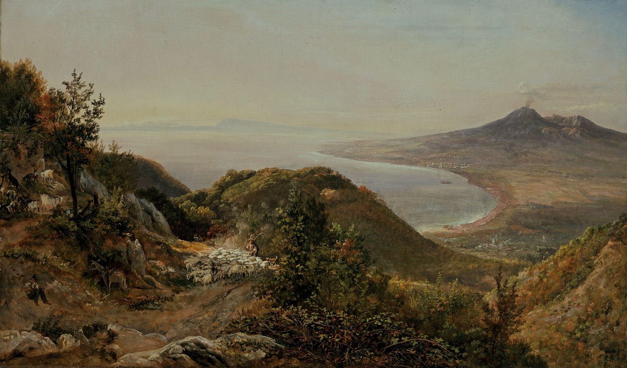 Utsikt från Pimonte av Johan Christian Dahl