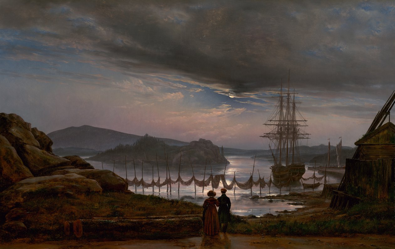 Utsikt från Vaekero nära Christiania av Johan Christian Dahl