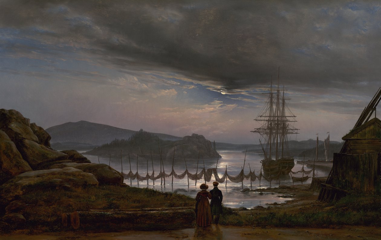 Utsikt från Vaekero nära Christiania av Johan Christian Dahl