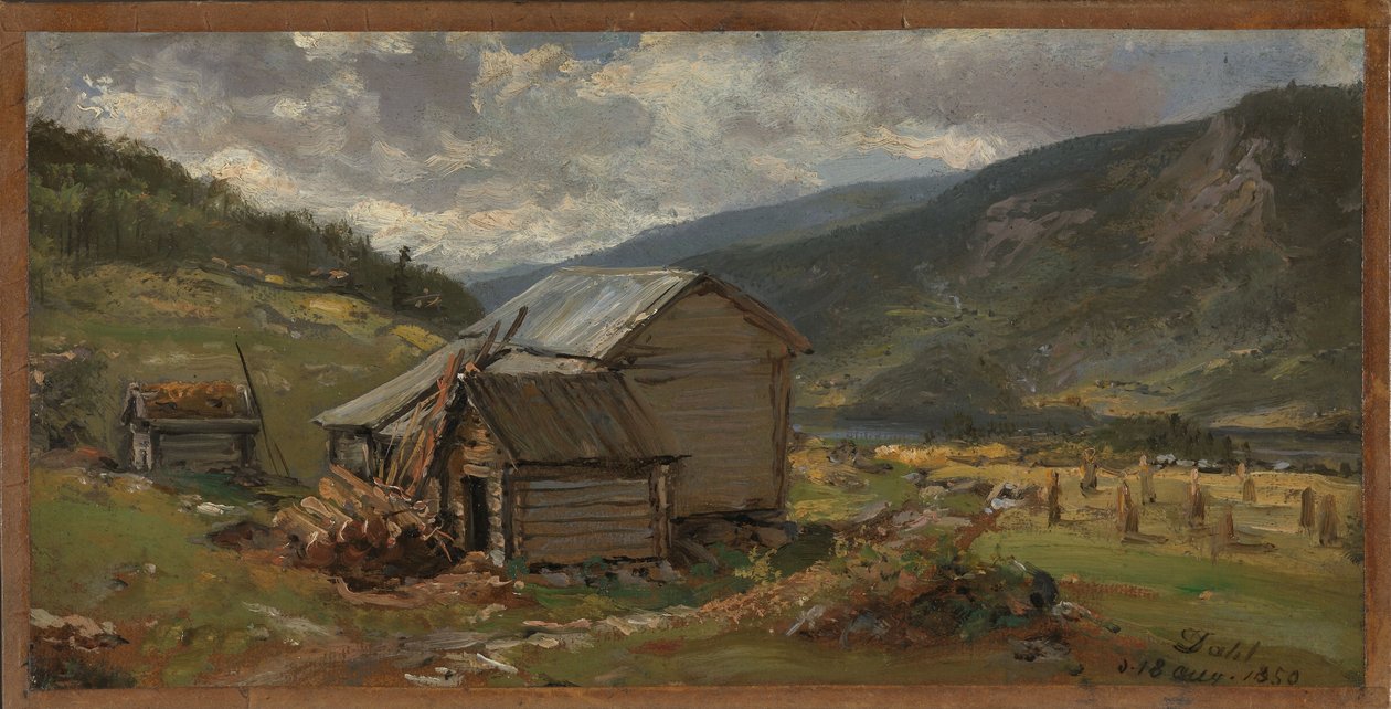 Utsikt över Hjelle i Valdres av Johan Christian Dahl