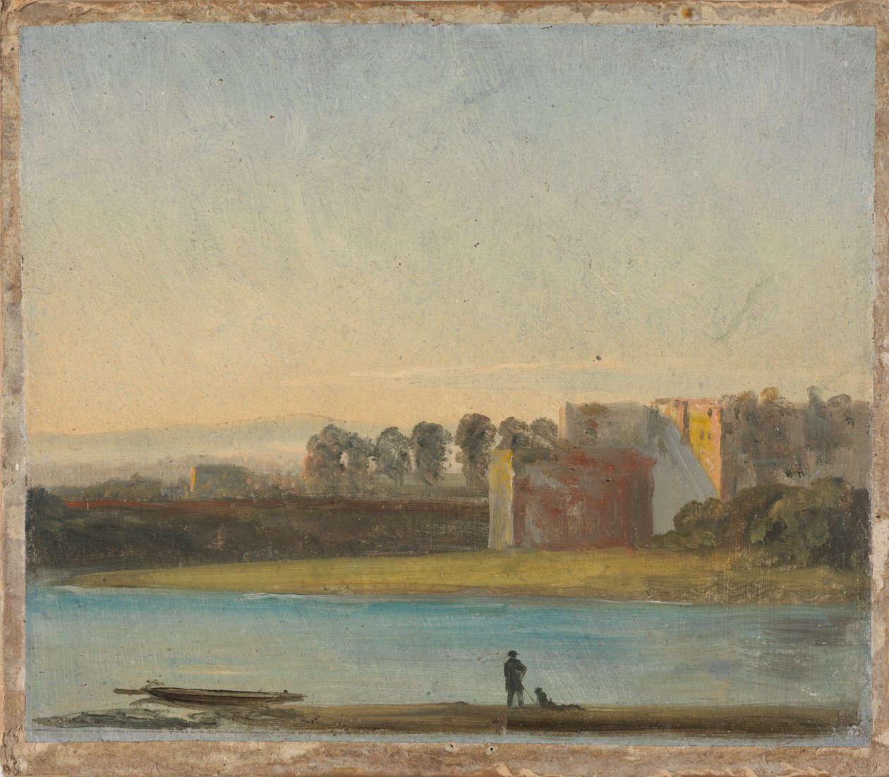 Utsikt över Elbe av Johan Christian Dahl