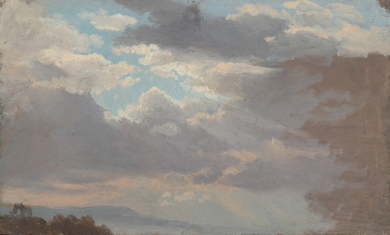 Molnstudie från studiofönstret av Johan Christian Dahl