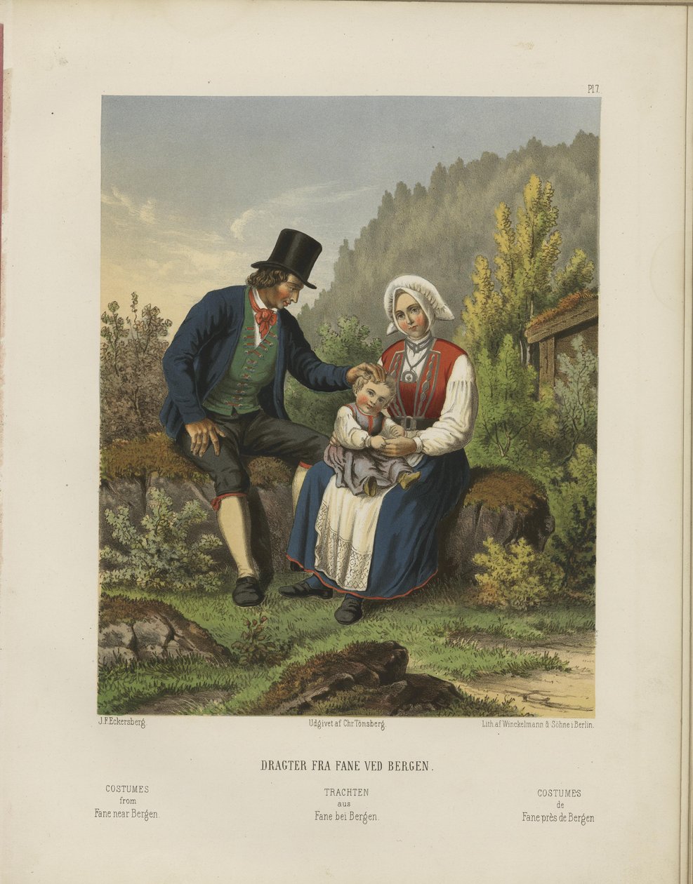 Illustration hämtad från boken Selected Norwegian National Costumes av okänd författare och utgiven av Chr. Tønsberg (no, [1861]) av Johan Fredrik Eckersberg