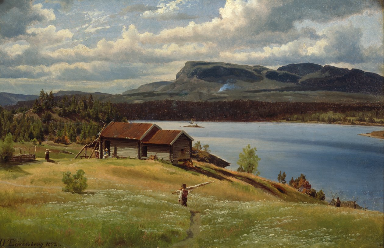 Småbruk med vardagsliv av Johan Fredrik Eckersberg