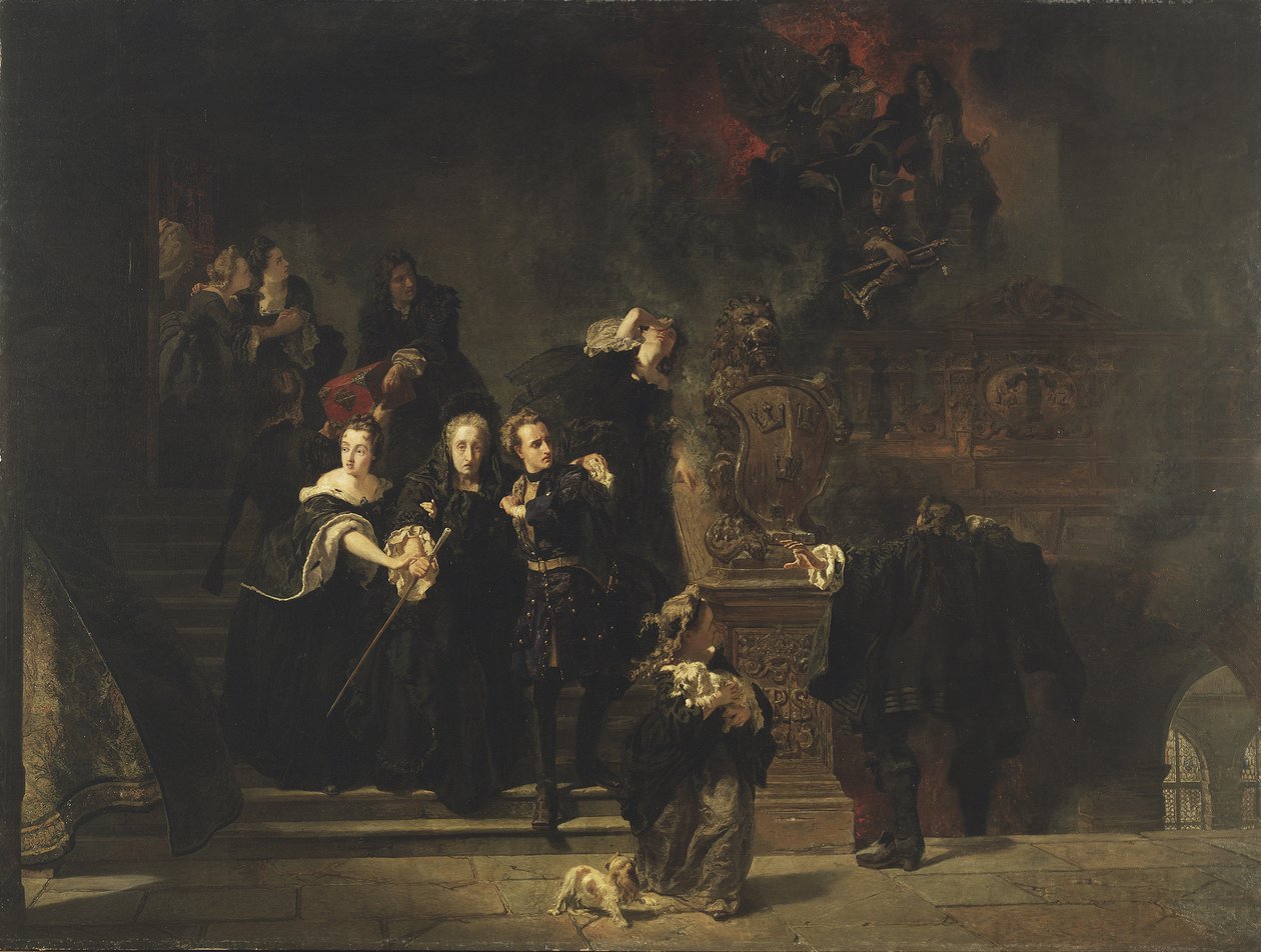 Branden på Kungliga slottet, Stockholm, 7 maj 1697, 1862-66 av Johan Fredrik Hockert