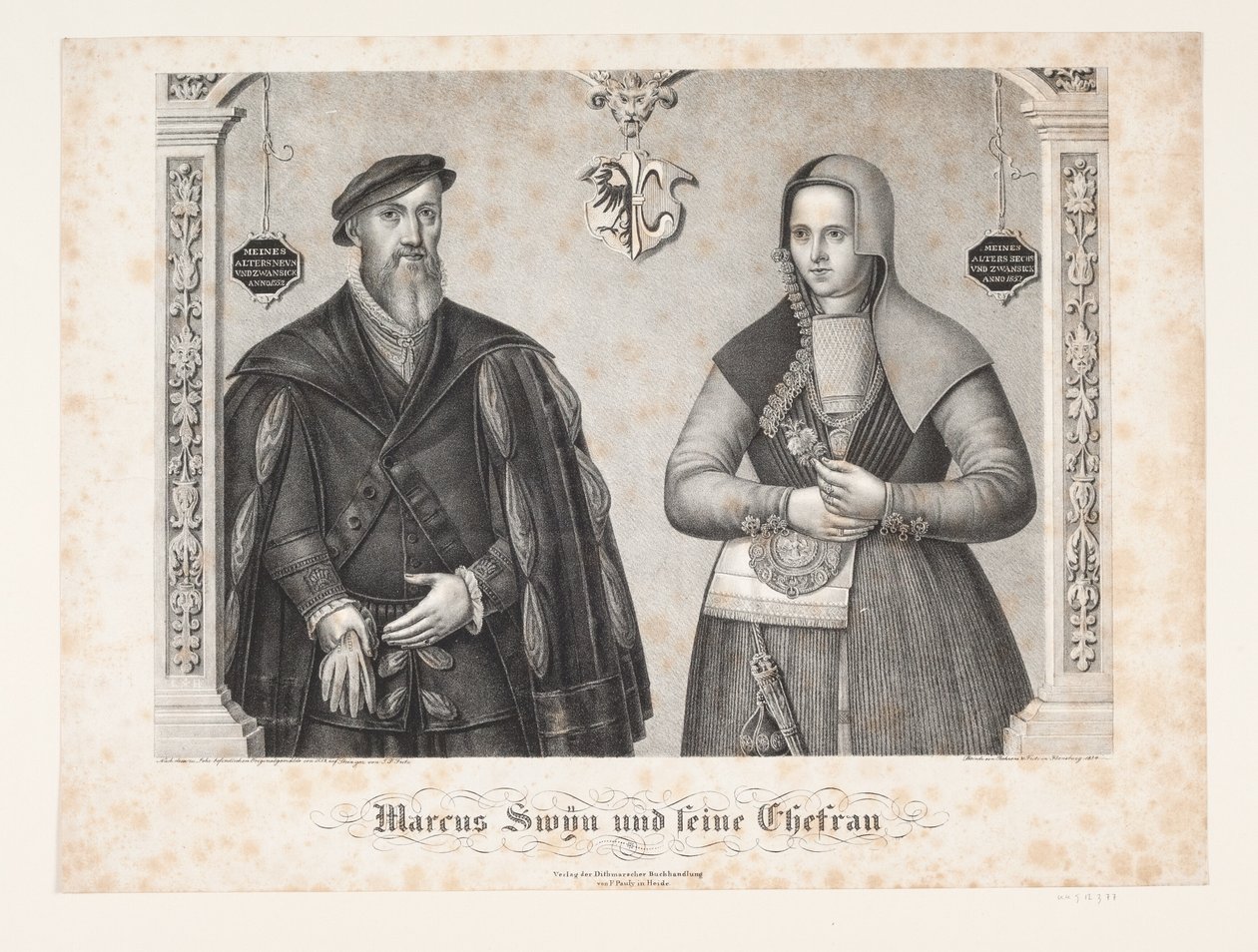 Marcus Swin och fru av Johan Friedrich Fritz