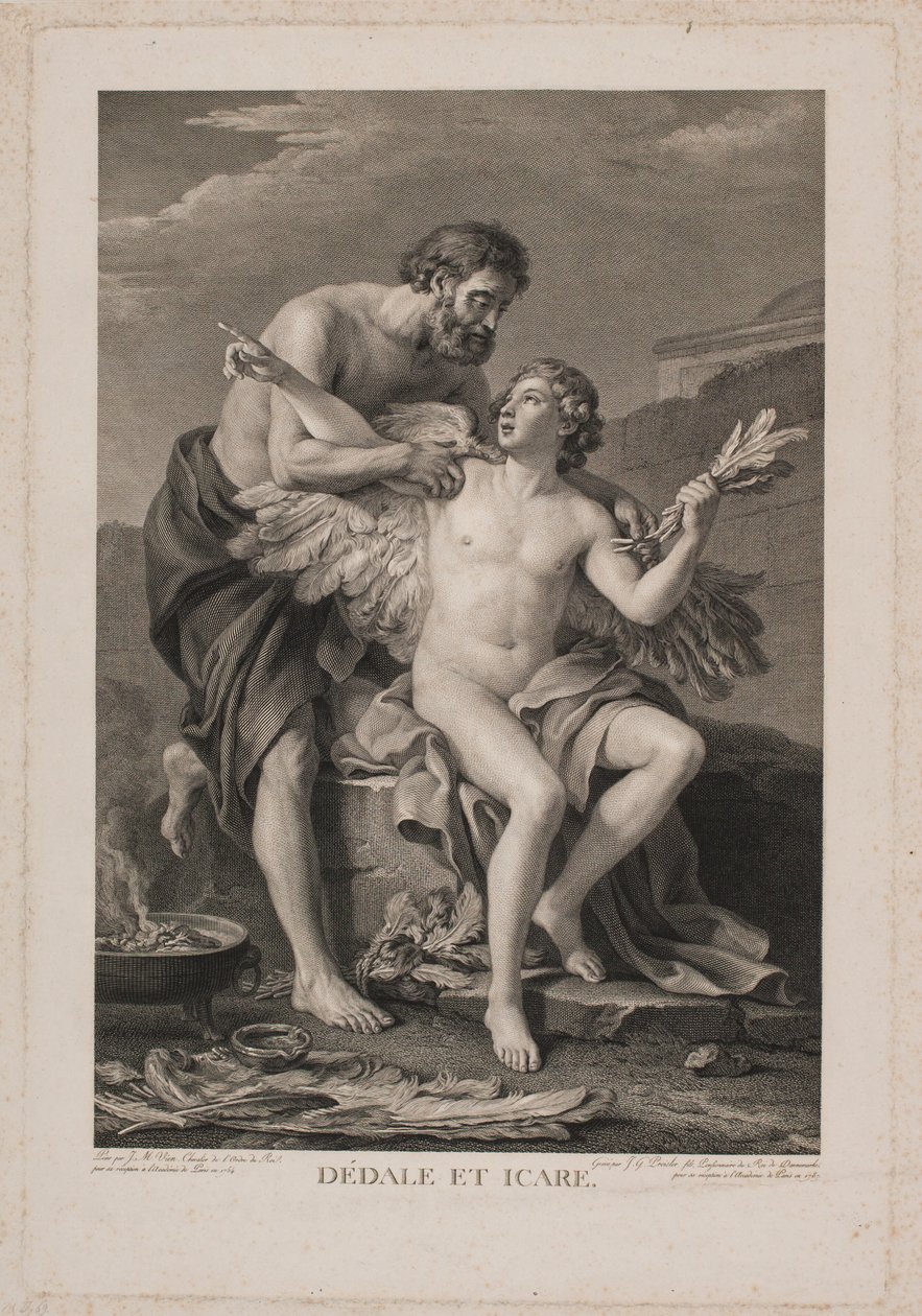 Daedalus och Ikaros av Johan Georg Preisler