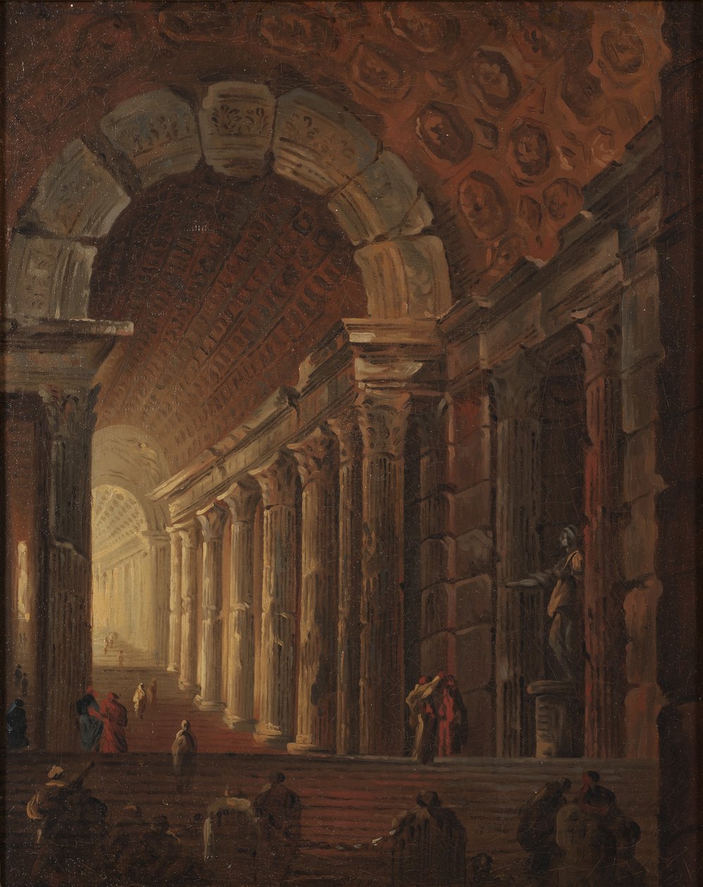 A Vaulted Staircase, c.1783 (olja på duk) av Johan Gottlob Brusell