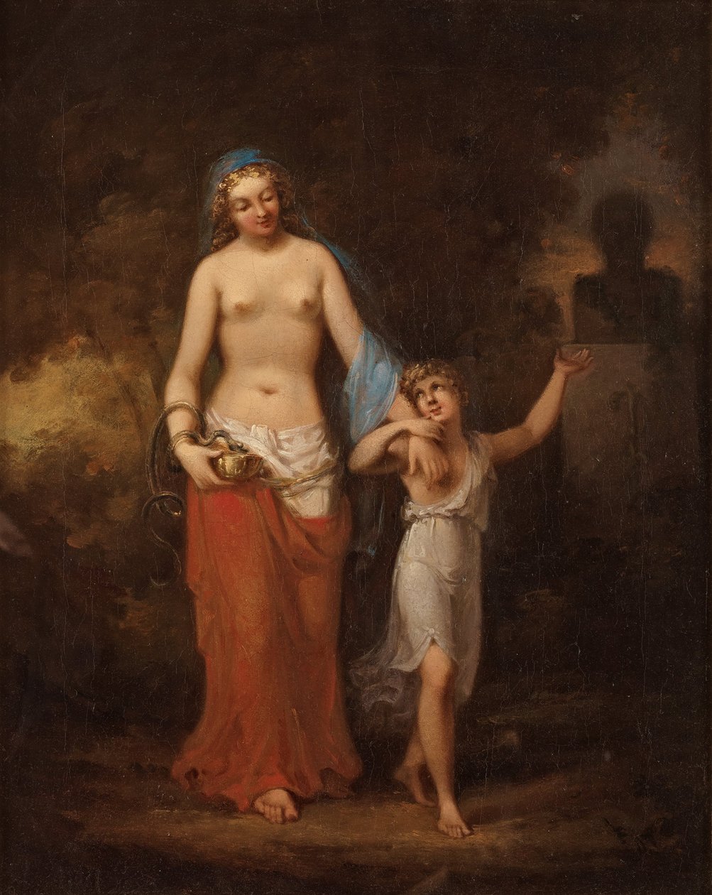 Caesarion pekar sin mor mot en byst av sin far av Johan Gustaf Sandberg