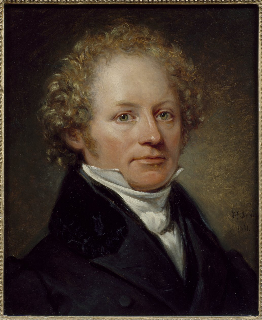 Portrait of Per Daniel Amadeus Atterbom (1790-1855), by Sandberg, Johan Gustaf (1782-1854). Oil on wood av Johan Gustaf Sandberg