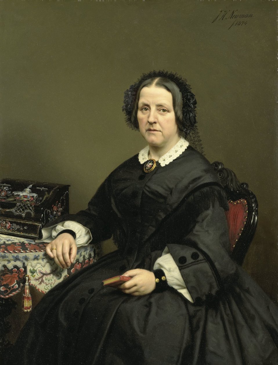 Wilhelmina Margaretha van den Bosch (1807-74). Hustru till Gerard Johan Lost van Themaat av Johan Heinrich Neuman