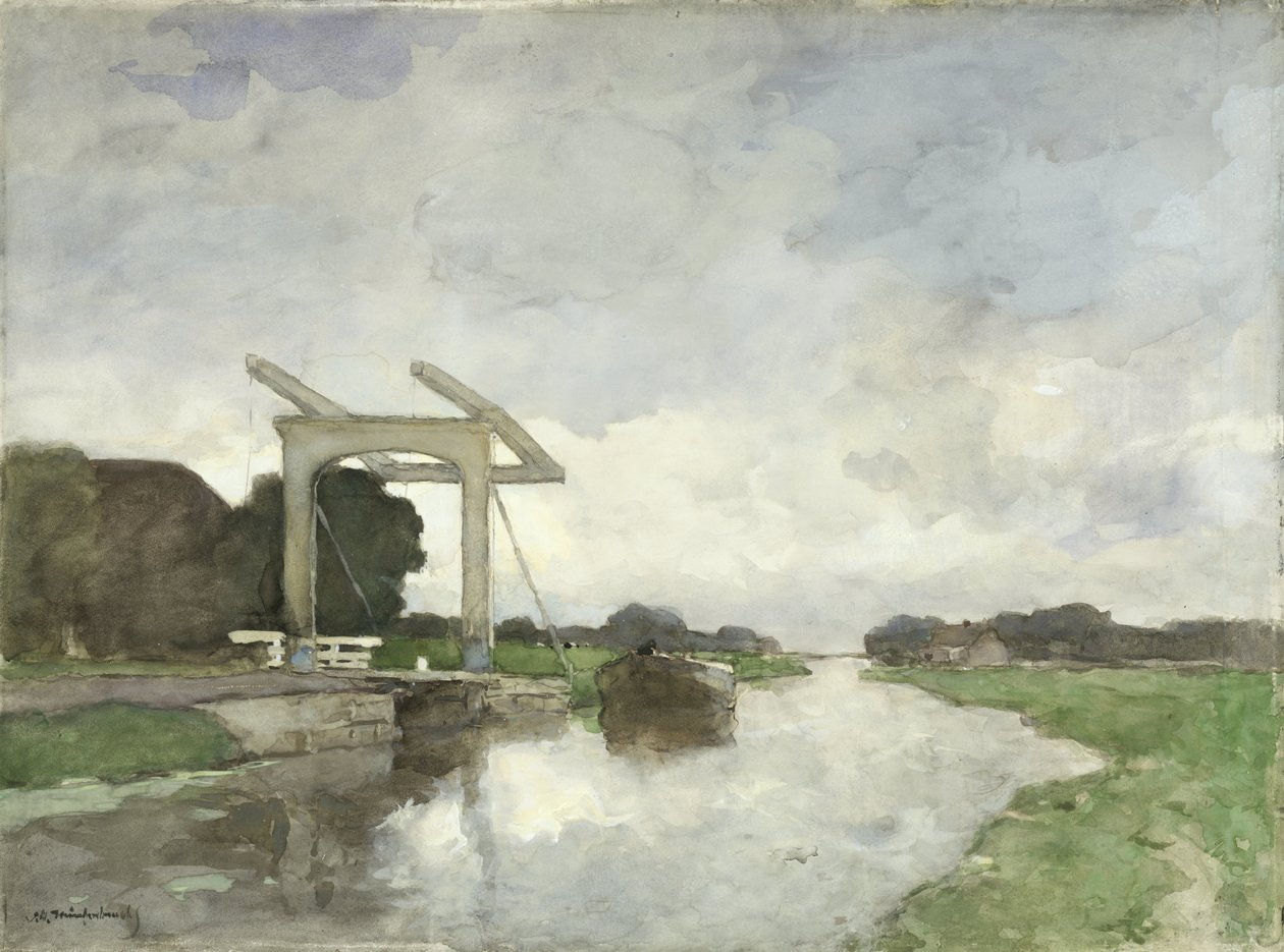 Vindbrygga vid norr Vindbrygga vid Noorden av Johan Hendrik Weissenbruch