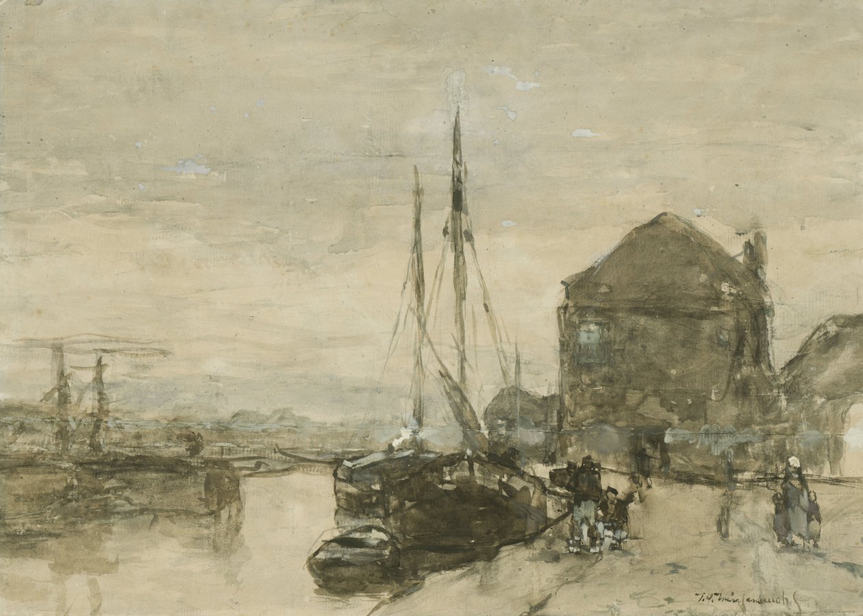 Utsikt över Turfmarkt och Eendjespoort i Haarlem Utsikt över Turfmarkt med Ankporten i Haarlem av Johan Hendrik Weissenbruch