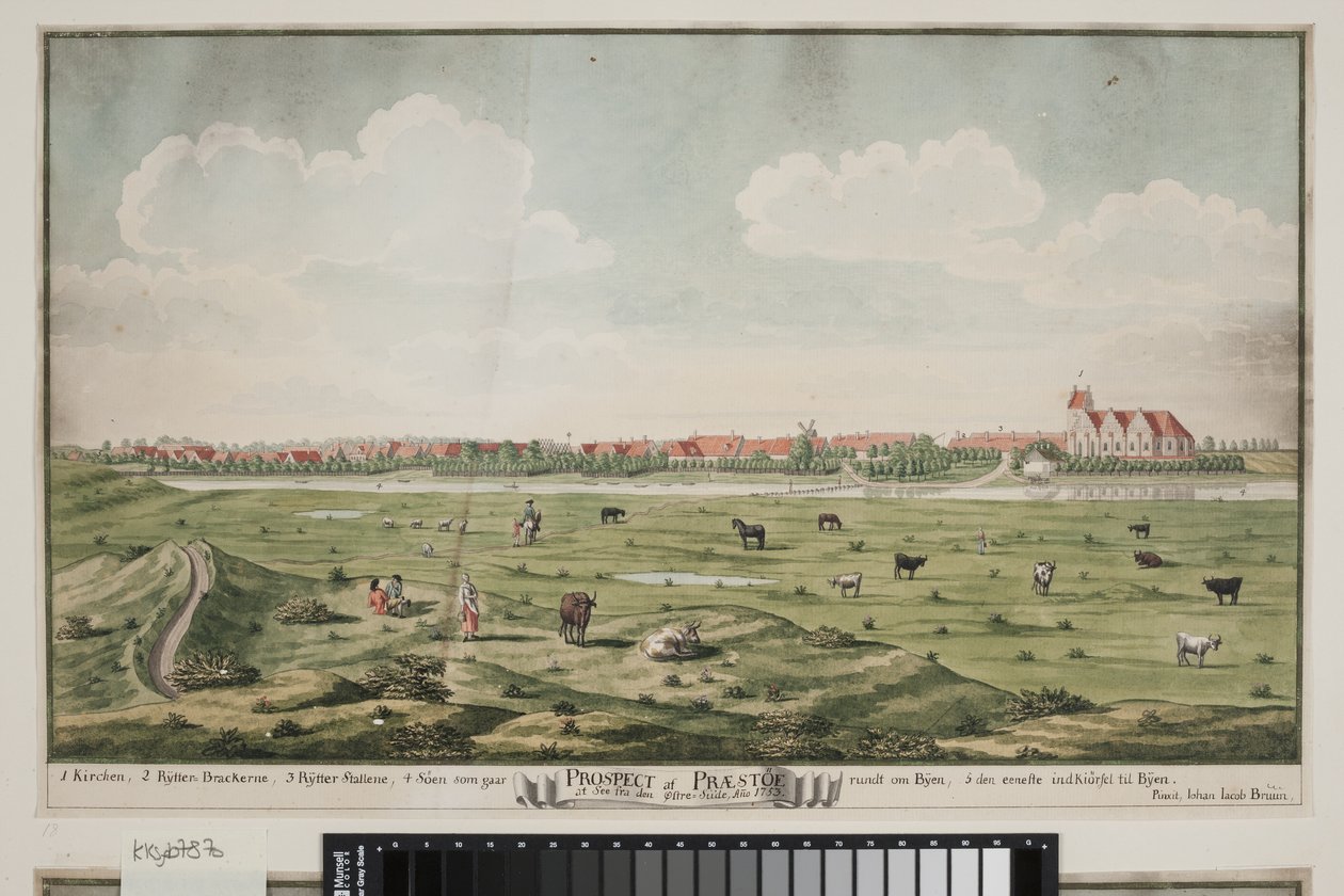 Utsikt till Præstø av Johan Jacob Bruun