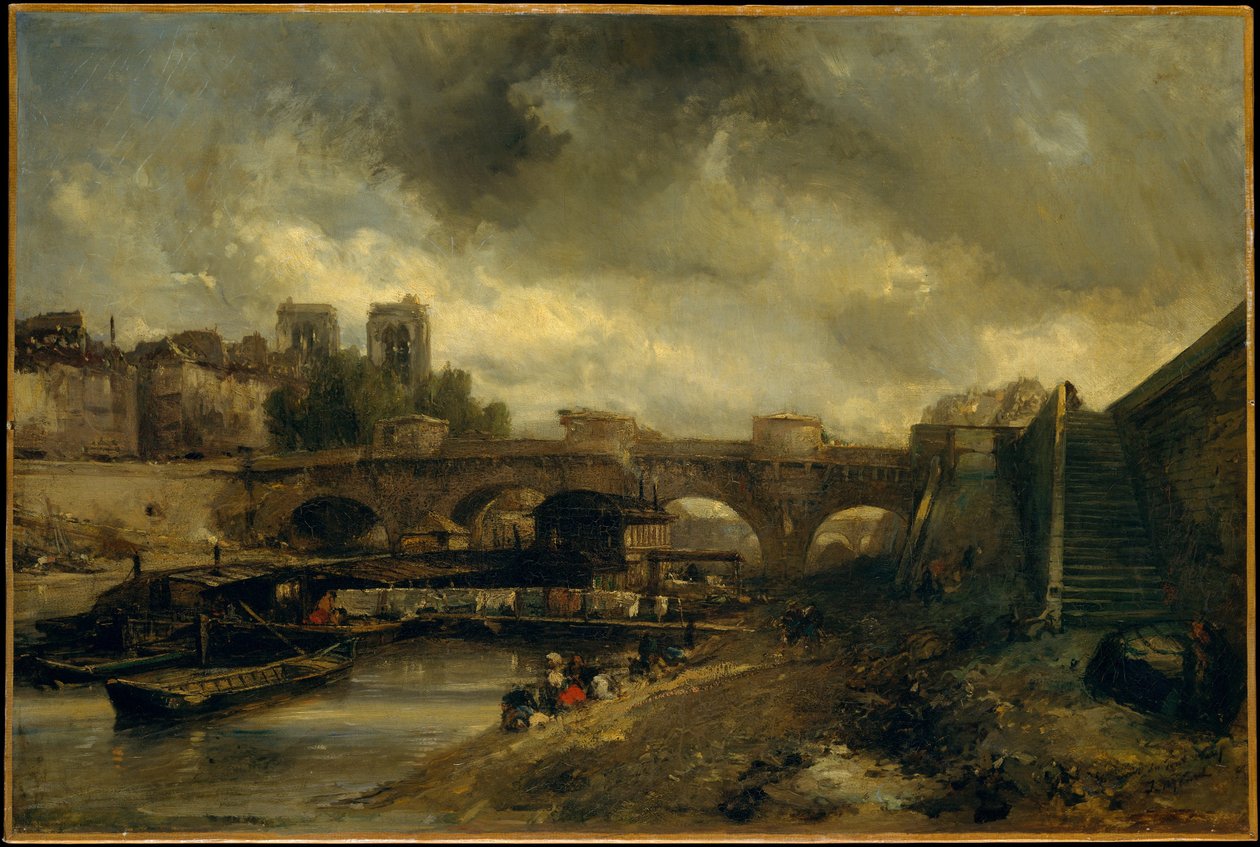 Pont Neuf av Johan Jongkind