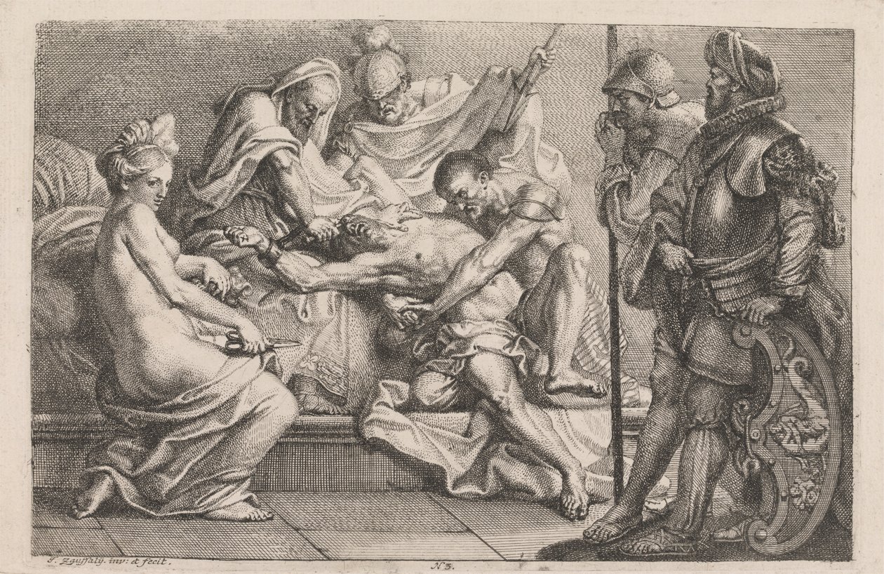 Simson besegrad av filistéerna av Johan Joseph Zoffany