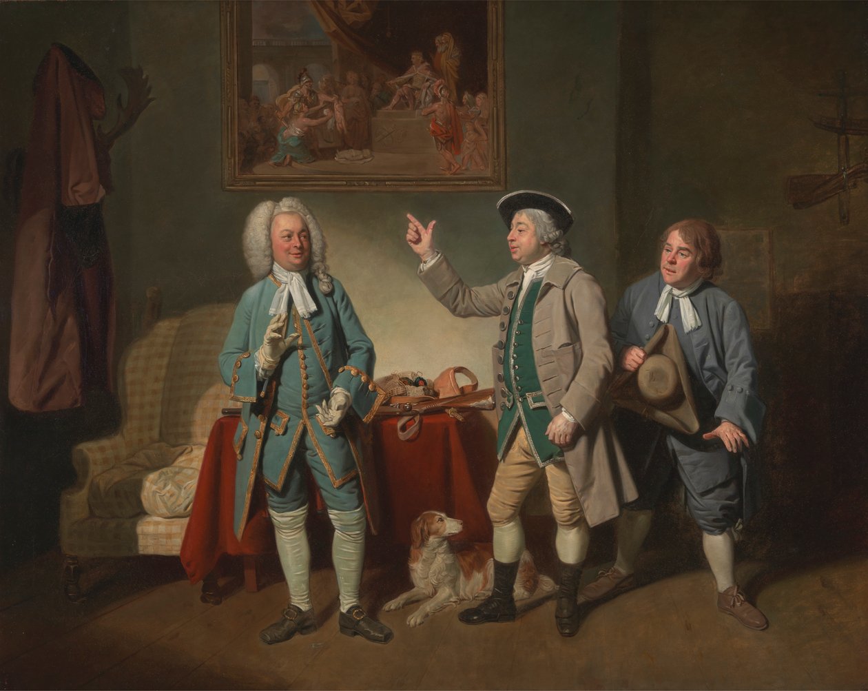 Edward Shuter, John Beard och John Dunstall i Isaac Bickertons "Love in a Village" av Johan Joseph Zoffany RA