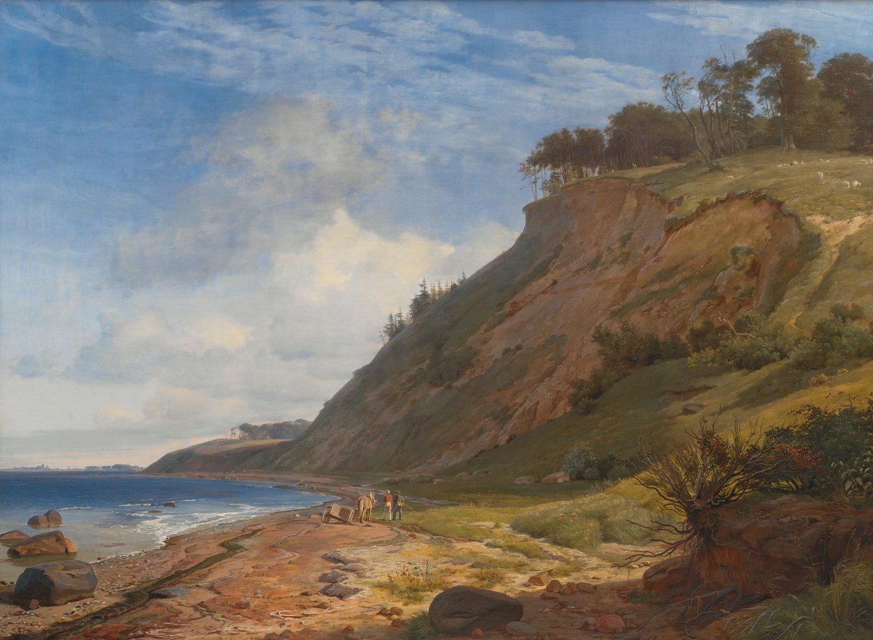 En dansk kust. Utsikt från Kittnæs över Roskilde Fjord. Själland av Johan Lundbye