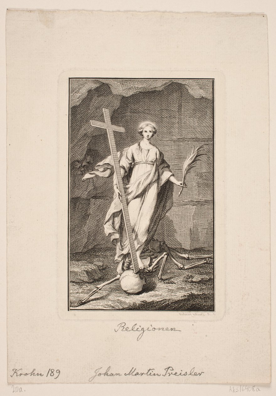 "religioner". Titel Kobber til Spiritual Songs av Johan Martin Preisler