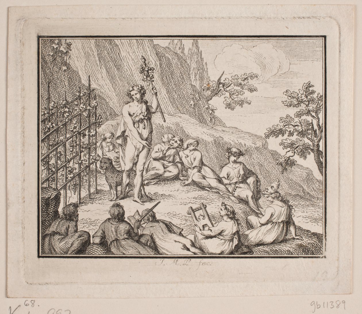 Vinjetten. Bacchus och muserna av Johan Martin Preisler