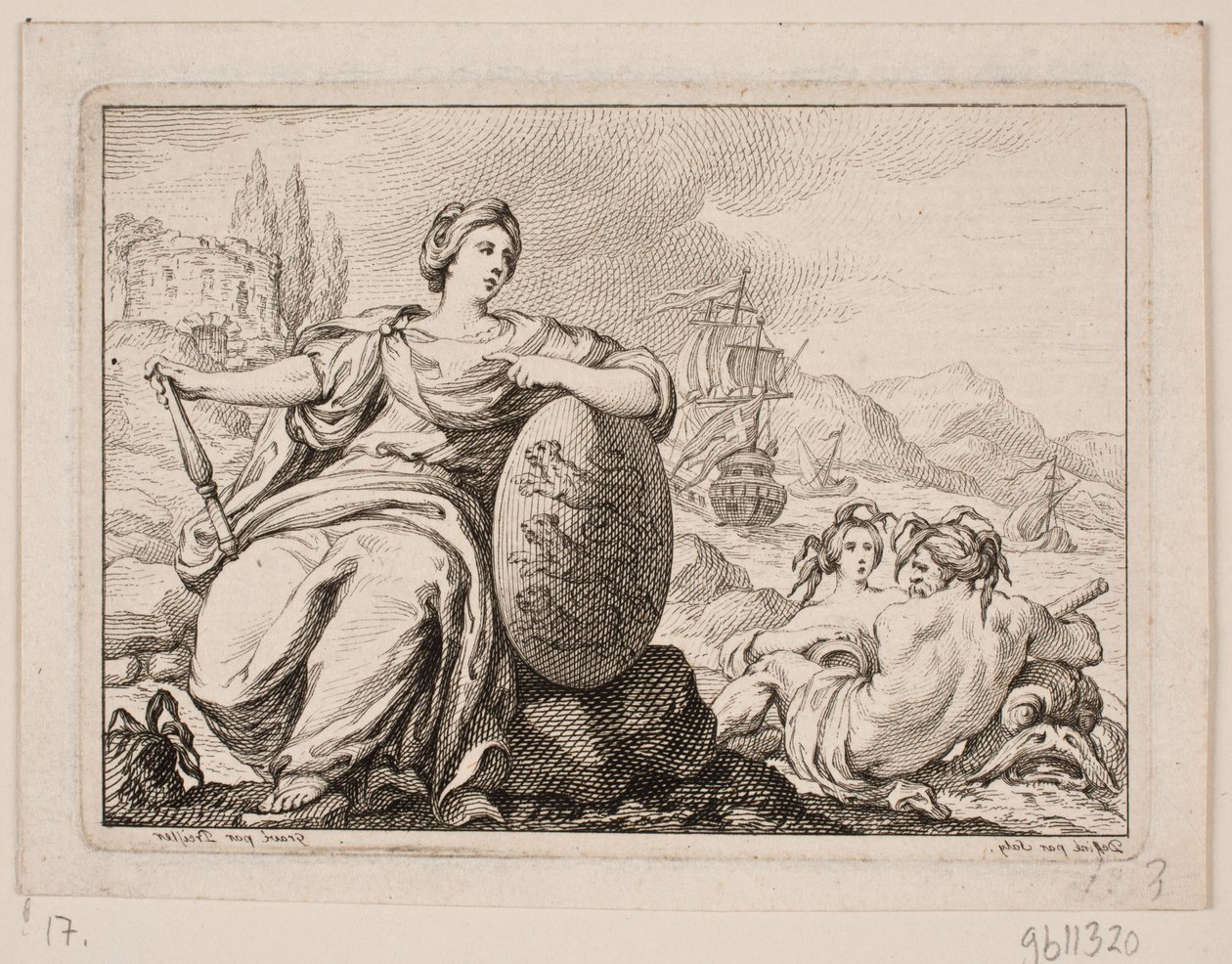Vignet til P. H. Mallet: Danmarks historia I, 1758 av Johan Martin Preisler