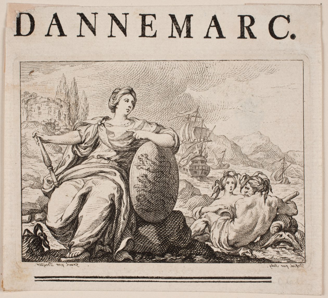 Vignet til P. H. Mallet: Danmarks historia I, 1758 av Johan Martin Preisler