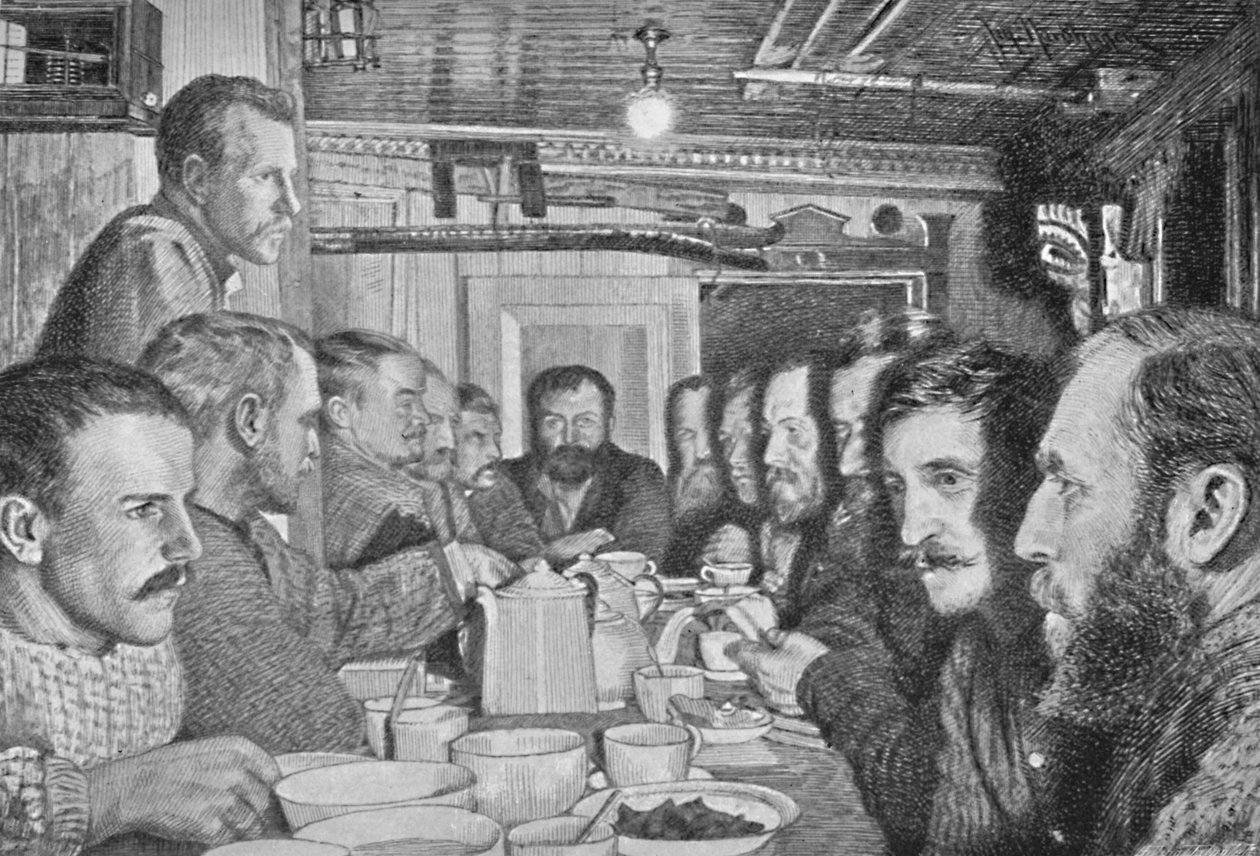 Vid nattvardsbordet den 14 februari 1895, 1895, 1897 av Johan Nordhagen