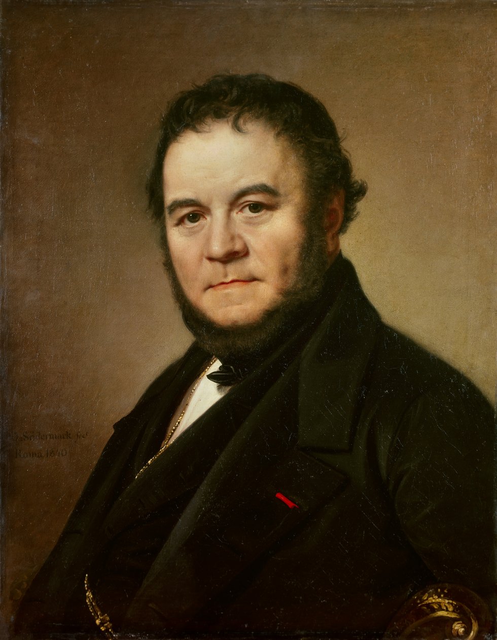 Porträtt av Henri Beyle dit Stendhal (1783 - 1842), fransk författare. Målning av Johan Olaf Södermark (1790 - 1848), Svenska skolan av Johan Olaf Sodermark