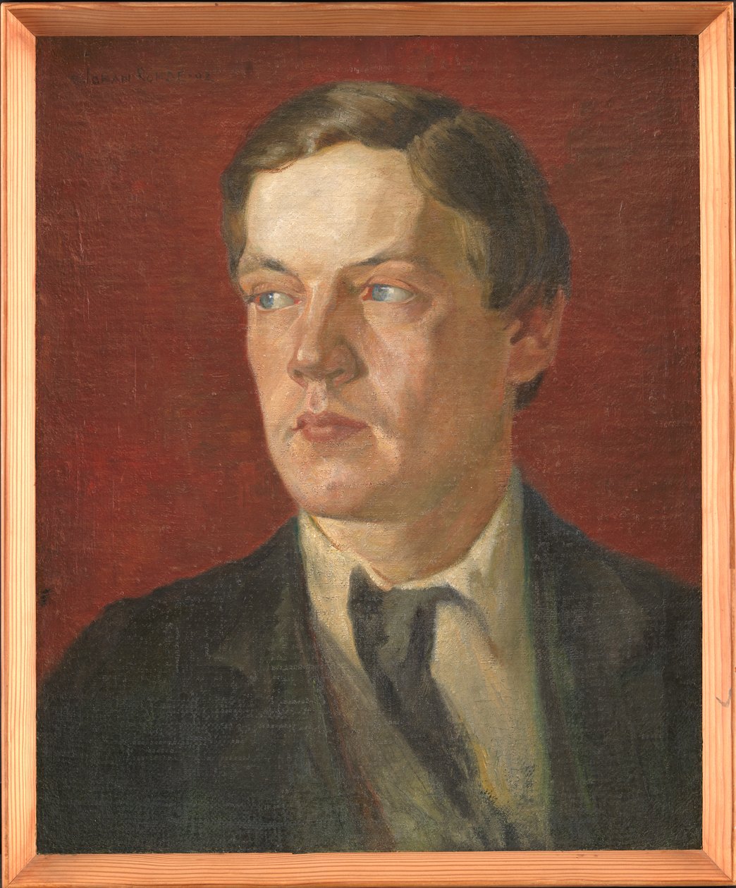 Porträtt av den svenske målaren Gustaf Wolmar av Johan Rohde
