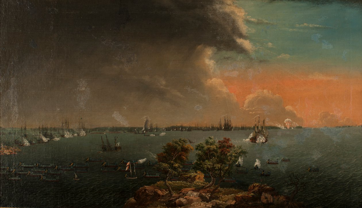Andra rysk-svenska slaget vid Svensksund den 10 juli 1790. av Johan Tietrich Schoultz