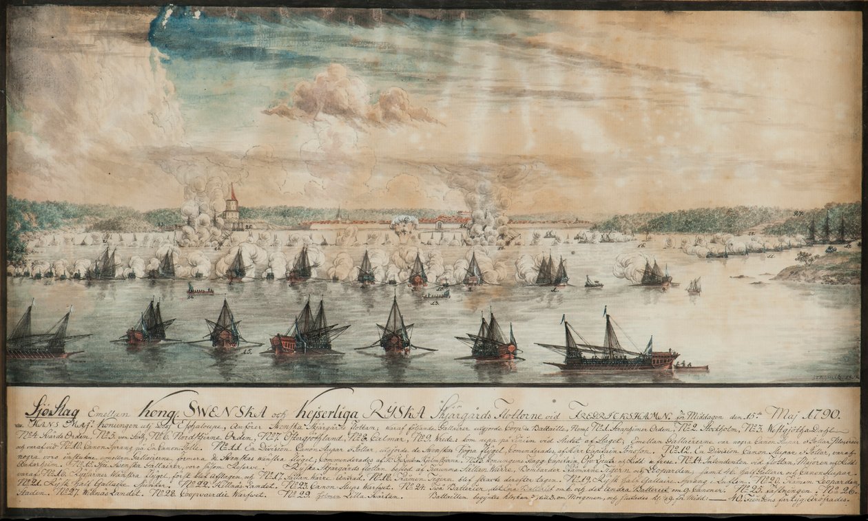 Slaget vid Fredrikshamn maj 1790, 1791. av Johan Tietrich Schoultz