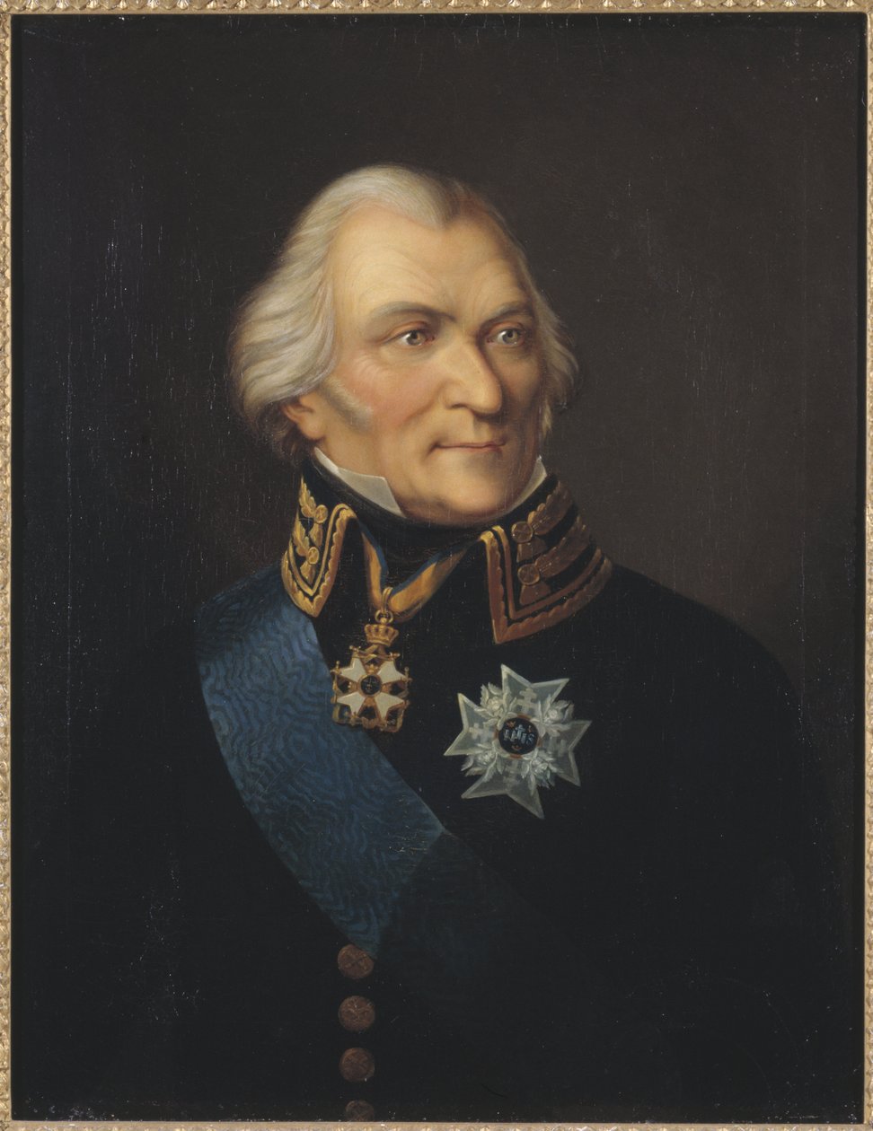 Porträtt av greve Johan Christopher (Kristoffer) von Toll (1743-1817), förresten, Johann Wilhelm Carl (1792-1873). Olja på duk. Mått: 75x62 cm. Nationalmuseum Stockholm av Johan Way