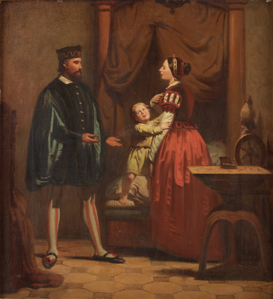 Karin Månsdotter, Eric XIV and Son Gustav, 1858 av Johan Zacharias Blackstadius