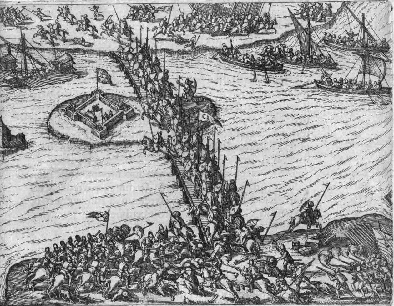 Sigismund Báthory defeating the Turks at Giurgiu, October 1595 av Johann Adam Lonicer