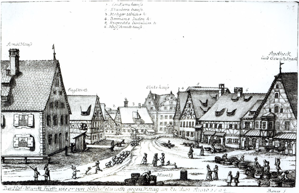 Tyska köpstaden, 1704 av Johann Alexander Boener