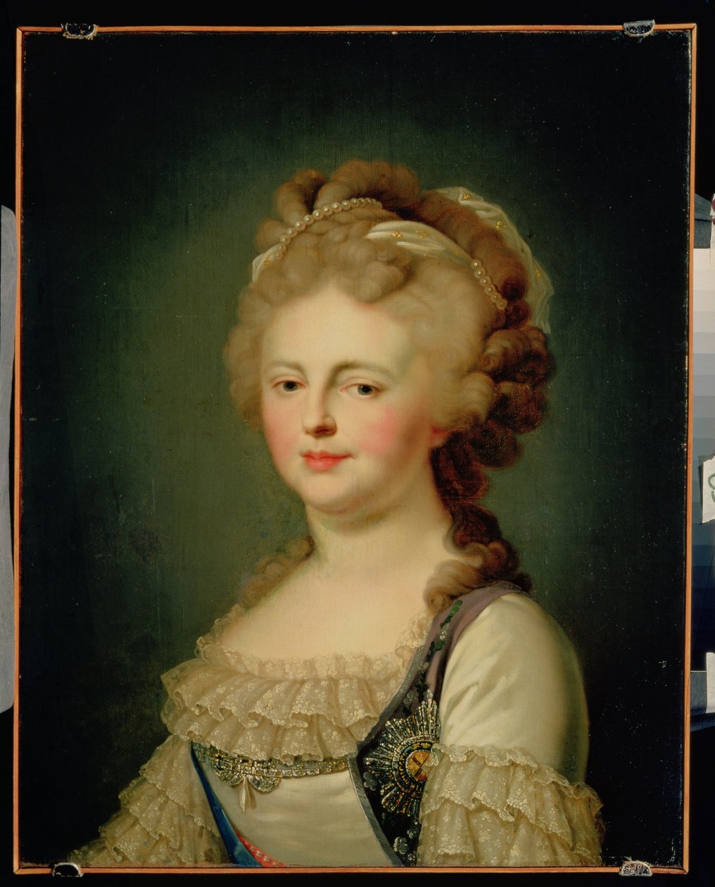 Porträtt av kejsarinnan Maria Fyodorovna (1759-1828) av Johann Baptist Edler von Lampi