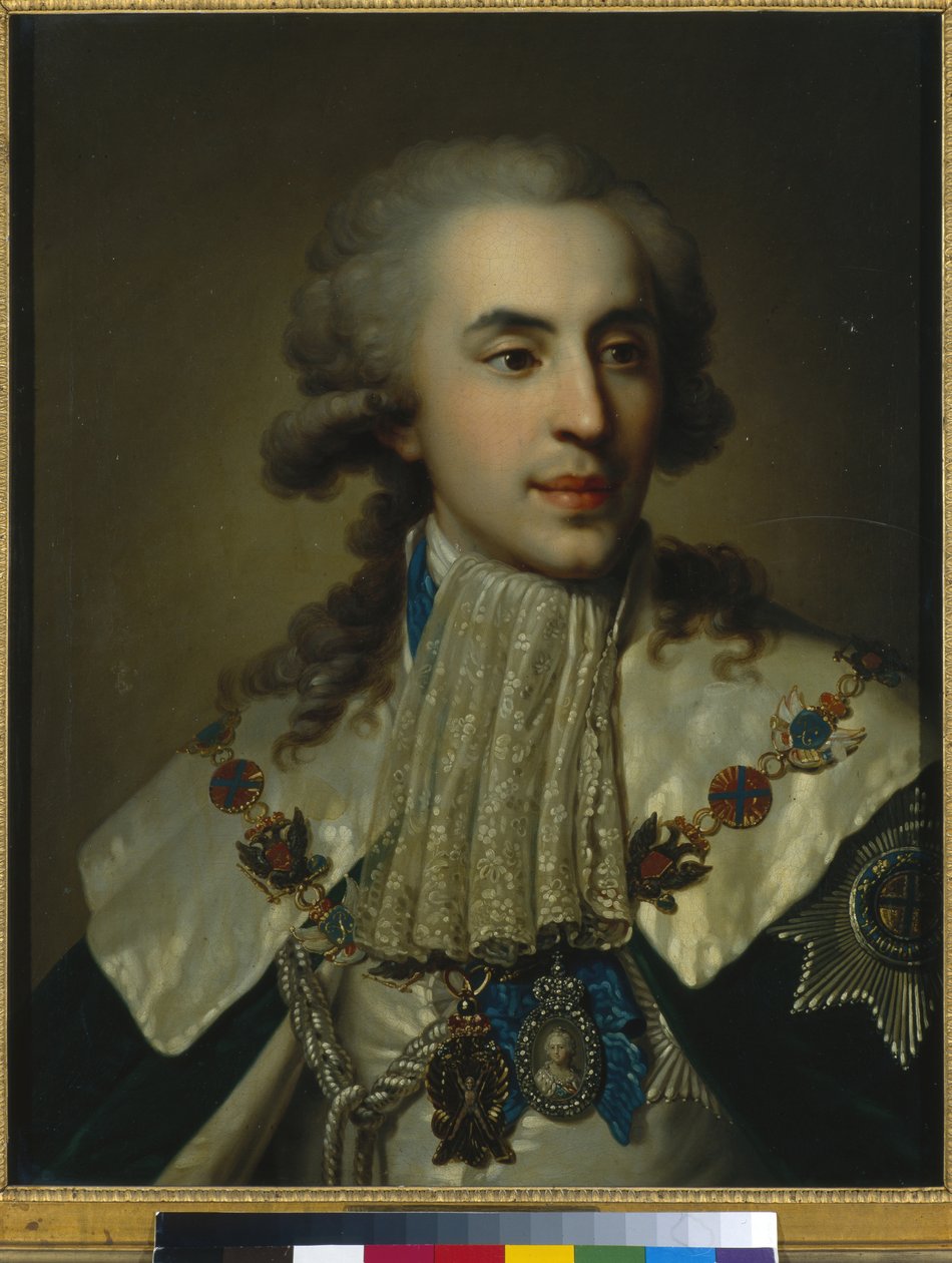 Porträtt av prins Platon Zubov, 1793 av Johann Baptist Edler von Lampi