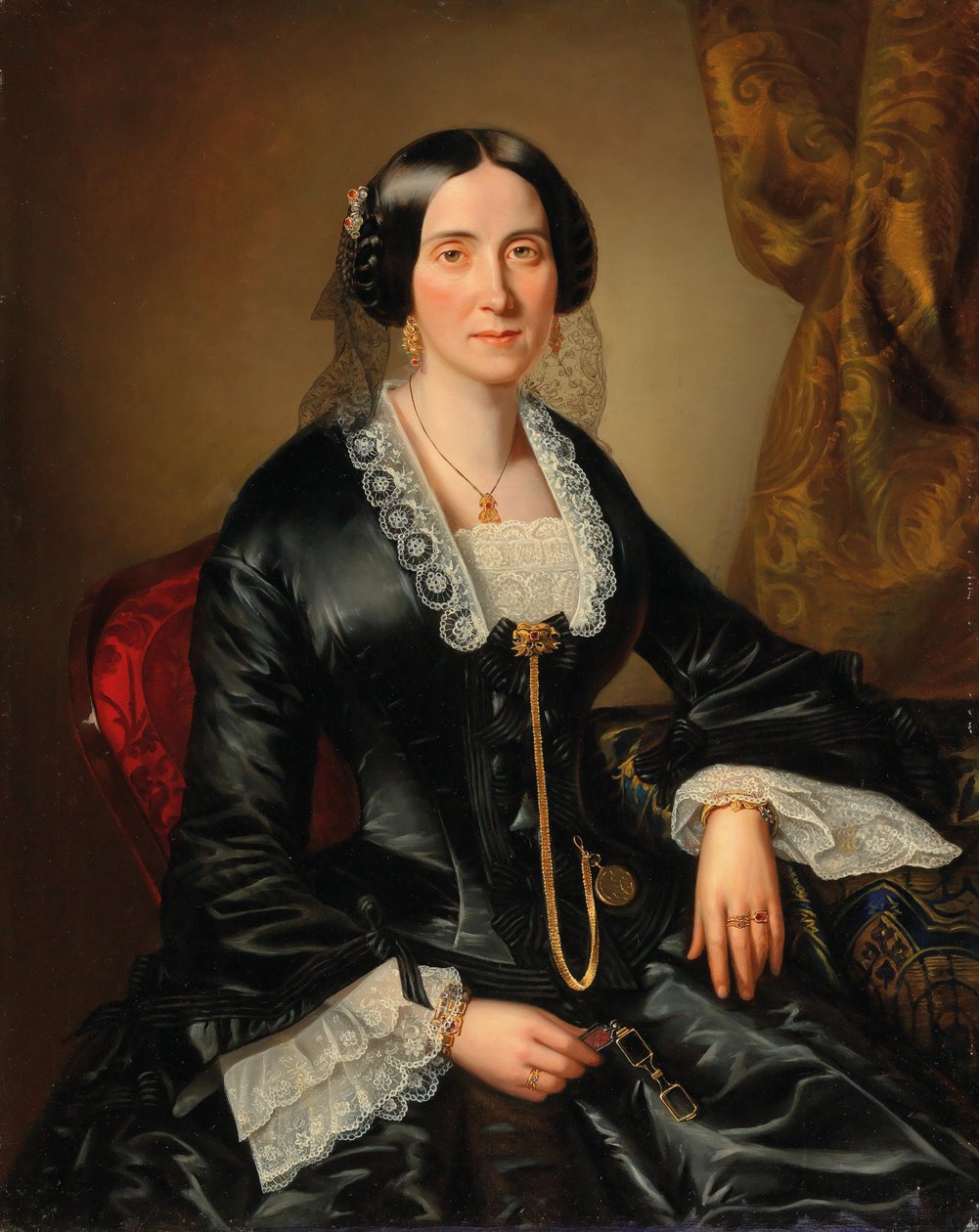 Porträtt av Johanna Bujatti, född Alle, i Wien av Johann Christian Mayer