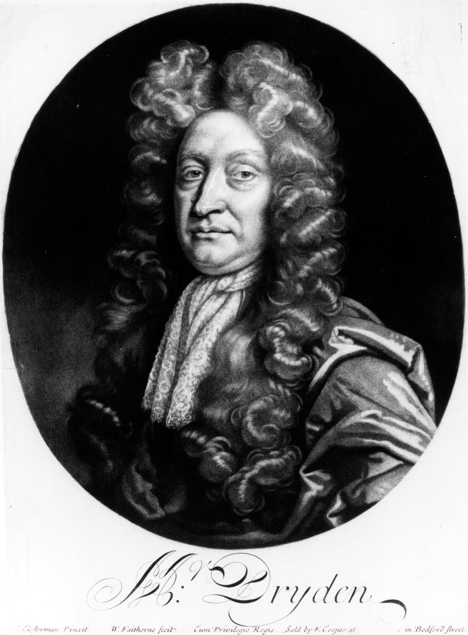 John Dryden (1631-1700) graverad av William Faithorne (1616-91) av Johann Closterman
