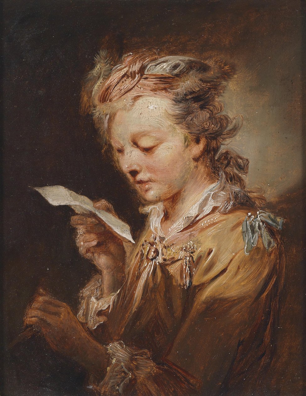 Bildnis eines lesenden jungen Mannes av Johann Conrad Seekatz