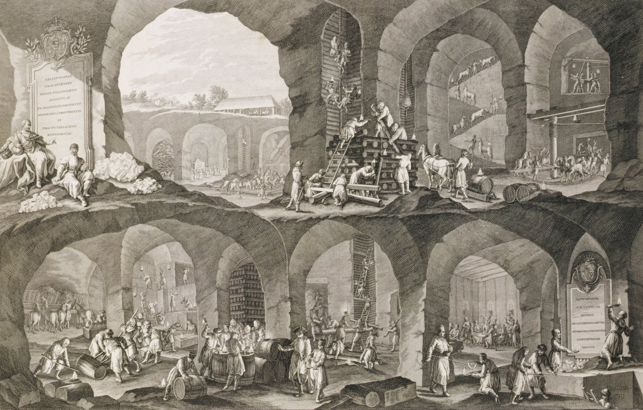 Inuti en saltgruva i Wieliczka av Johann Esaias Nilson