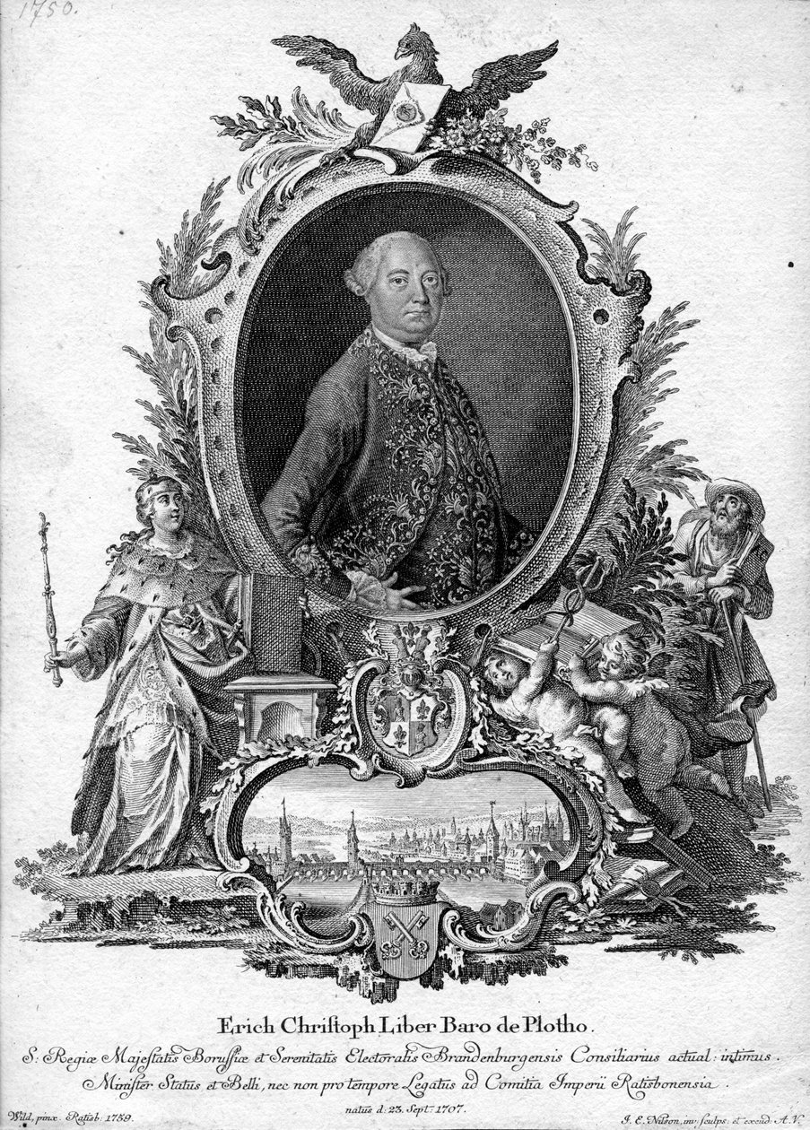 graverat porträtt av Johannes Esaias Nilson