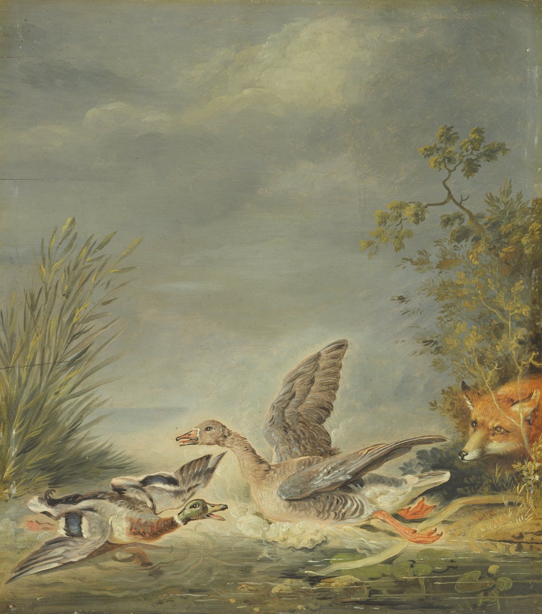 Räv och sjöfåglar av Johann Friedrich August Tischbein