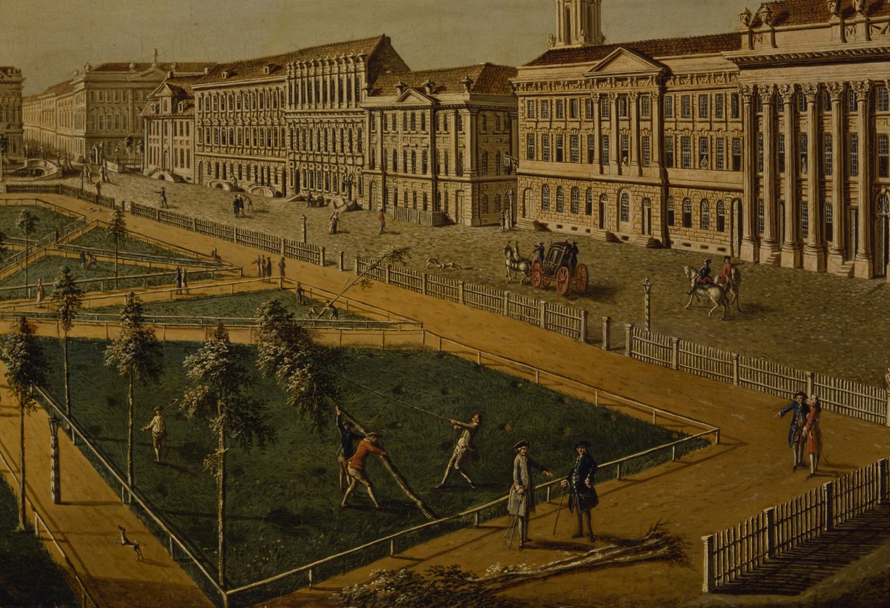 Utsikt över Wilhelmsplatz från norr, 1773 av Johann Friedrich Meyer