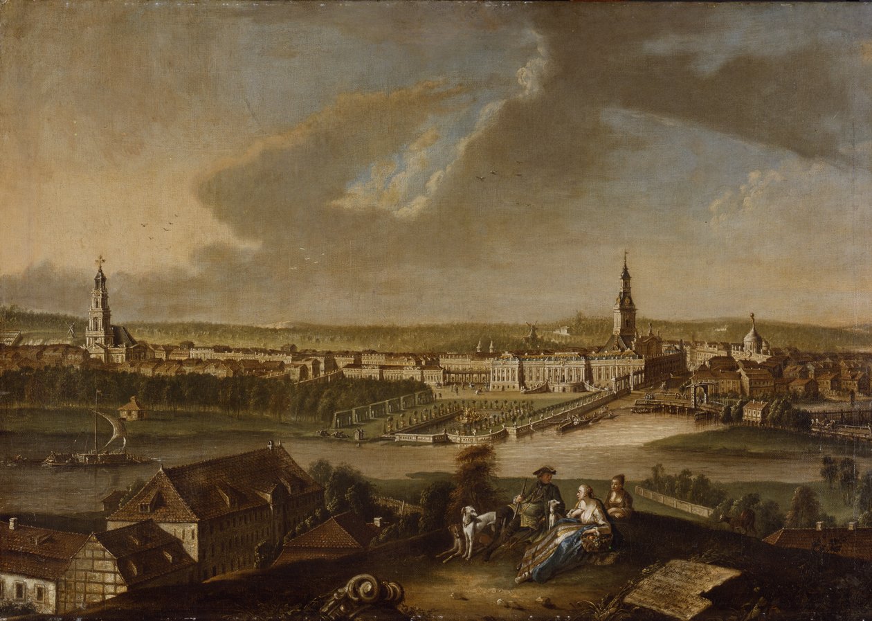 Utsikt över Potsdam från Brauhausberg, 1772 av Johann Friedrich Meyer