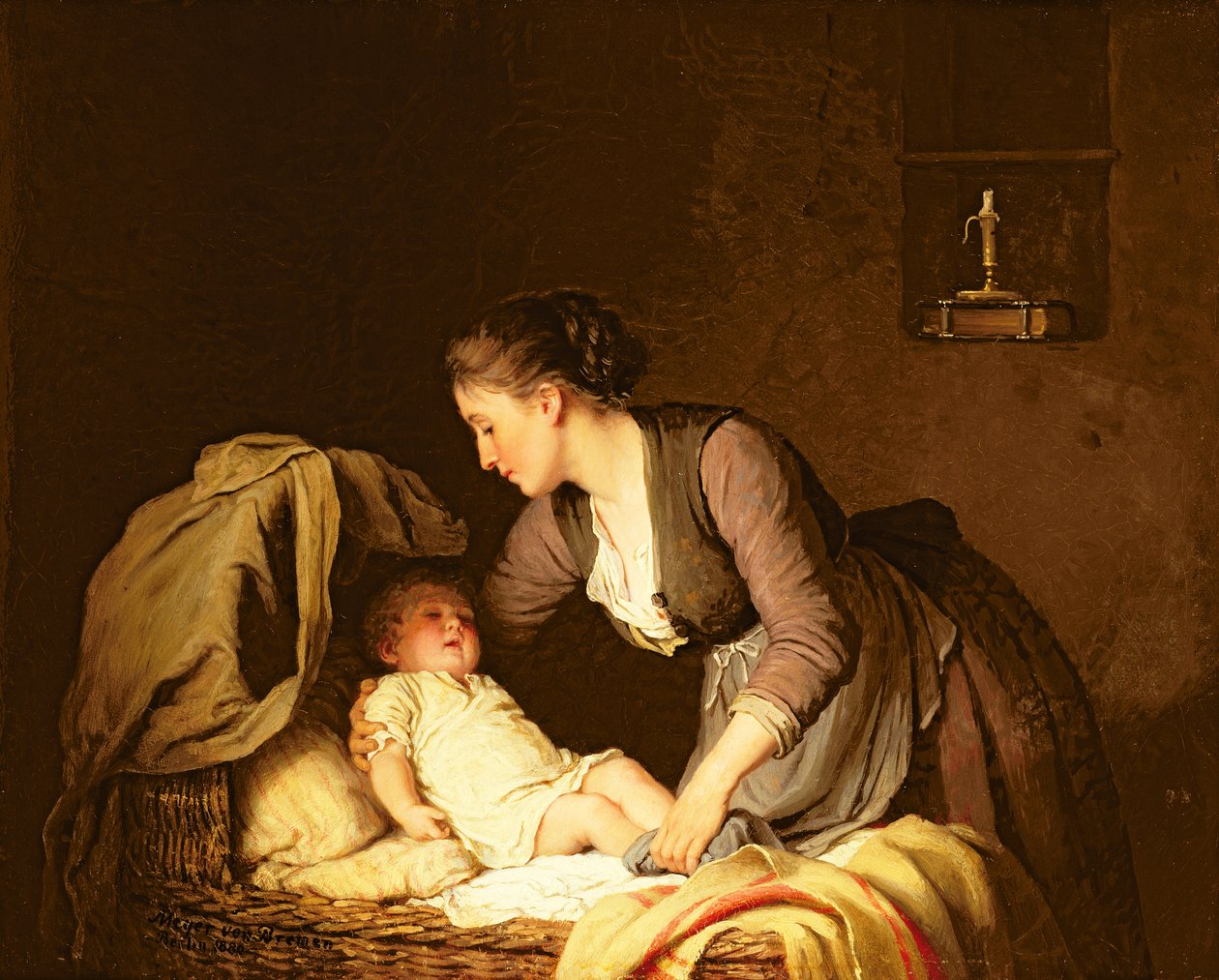 Klär av barnet, 1880 av Johann Georg Meyer von Bremen